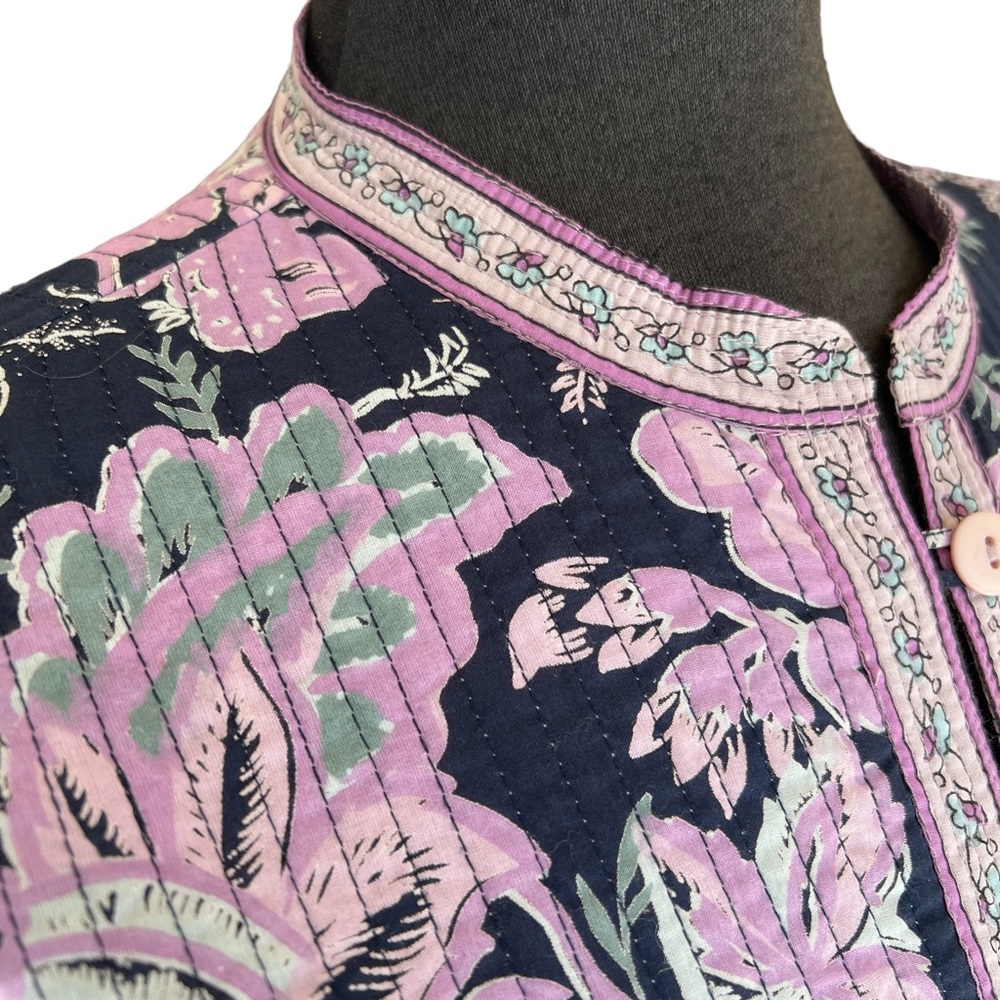 Vintage Quilted Reversible Jacket Patch Pockets W… - image 5